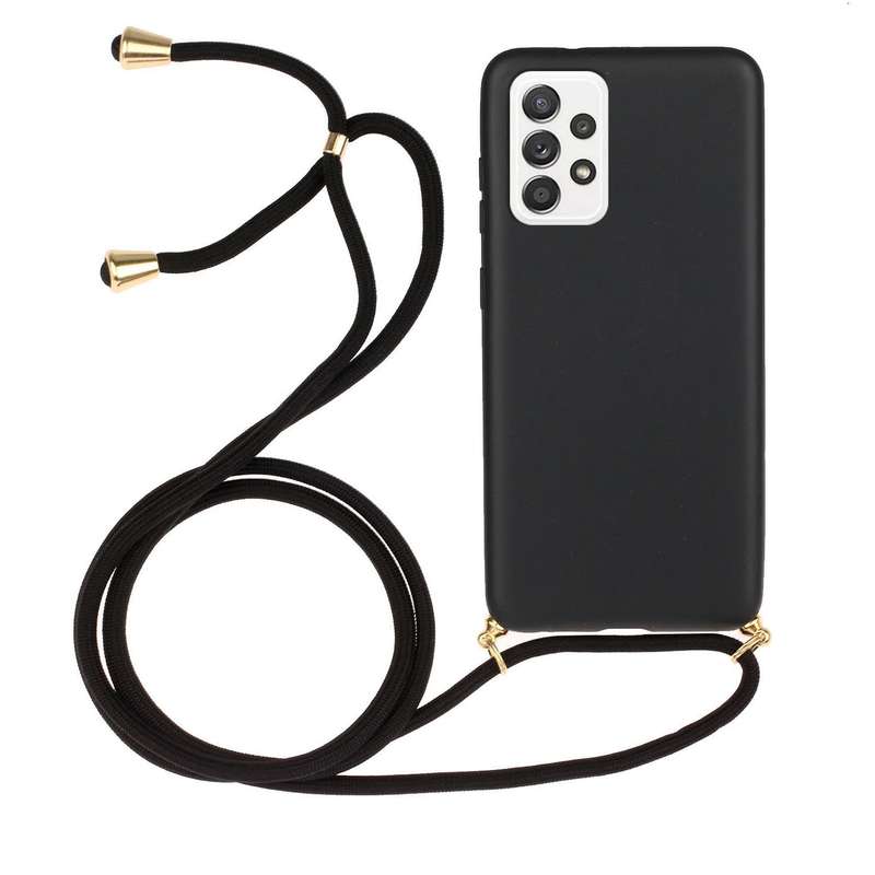 For Samsung Galaxy A13 Wheat Straw Material + TPU Protective Case with Lanyard(Pink)