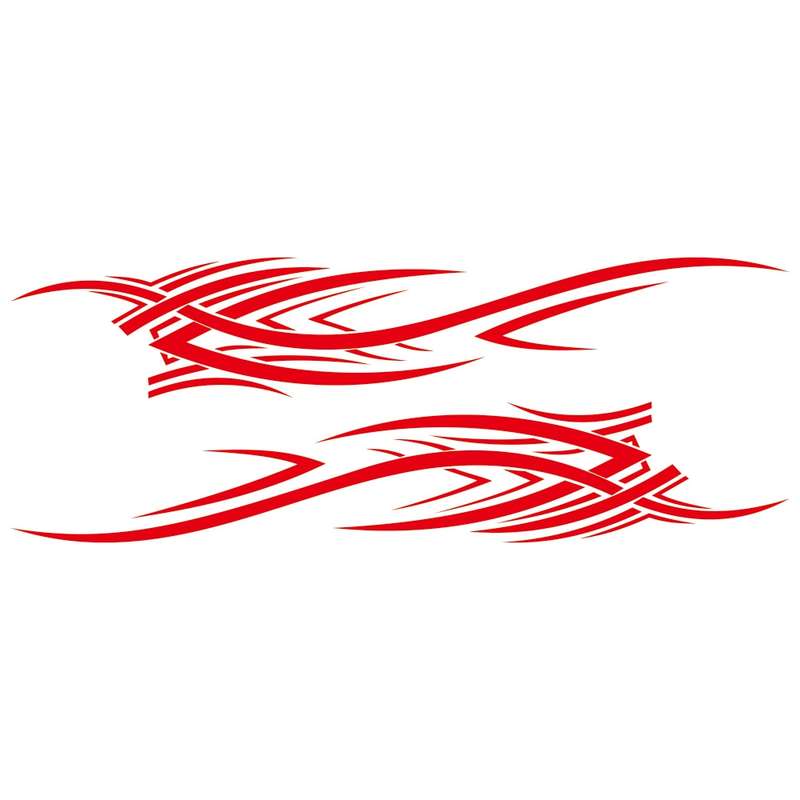 2 PCS/Set D-503 Totem Pattern Car Modified Decorative Sticker(Red)