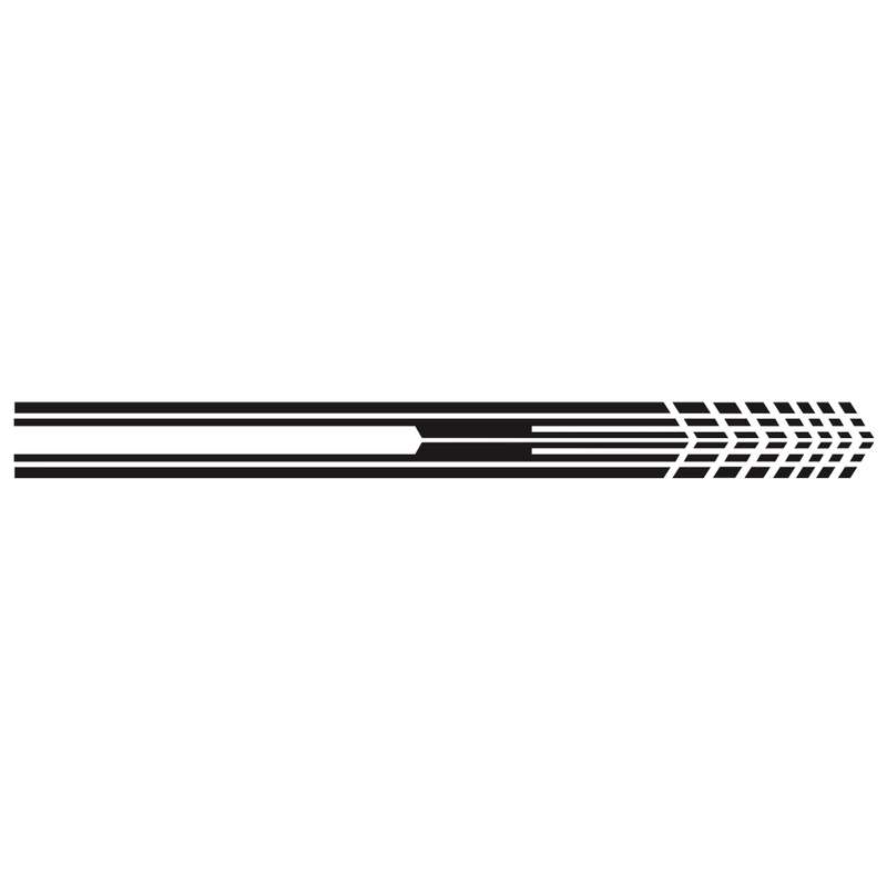 D-730 Stripe Pattern Car Modified Decorative Sticker(Black)