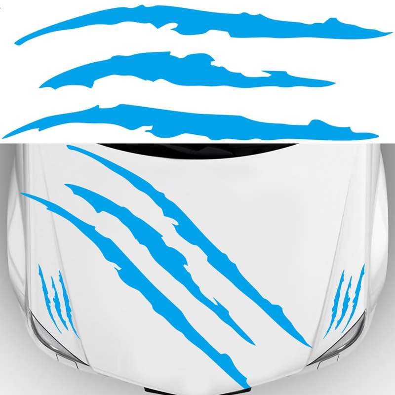 D-865 Claw Scratches Pattern Car Modified Decorative Sticker(White)