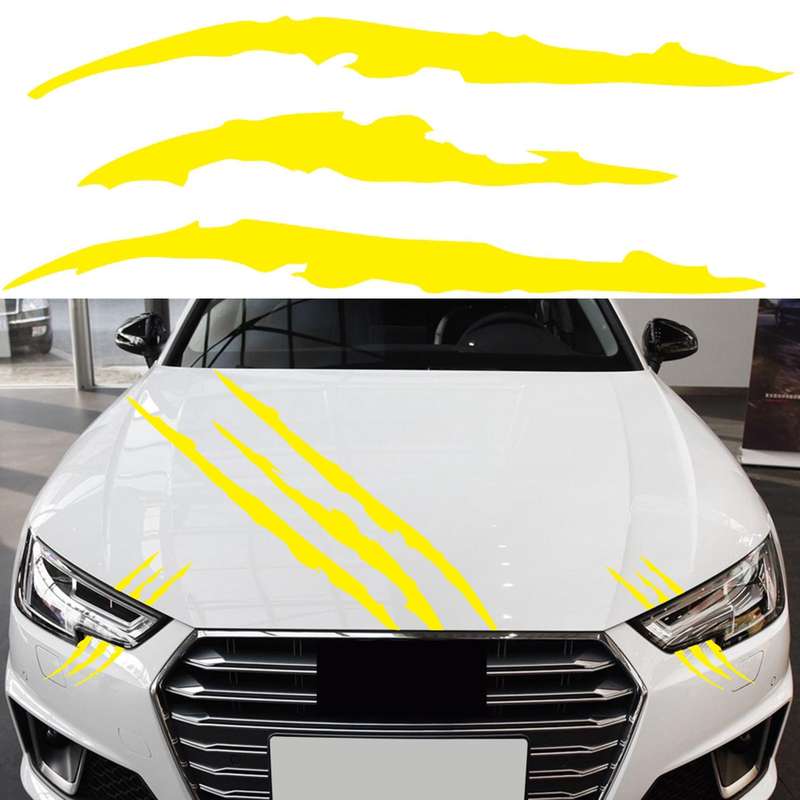 D-865 Claw Scratches Pattern Car Modified Decorative Sticker(White)