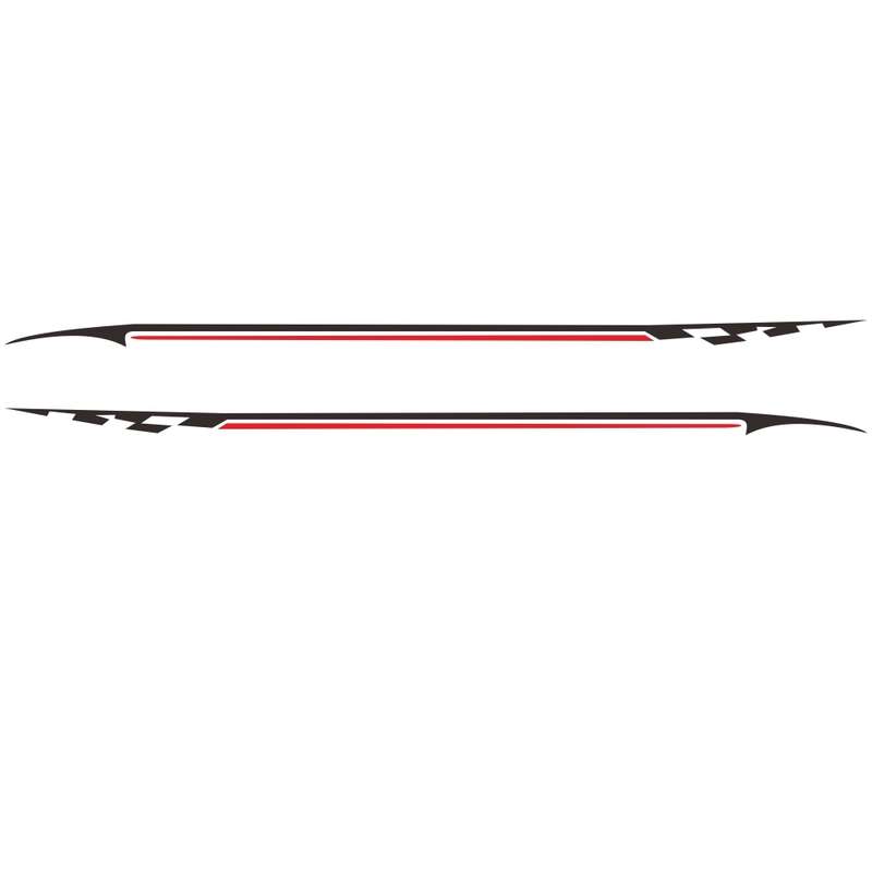2 PCS/Set D-934 Waistline Pattern Car Modified Decorative Sticker(White)