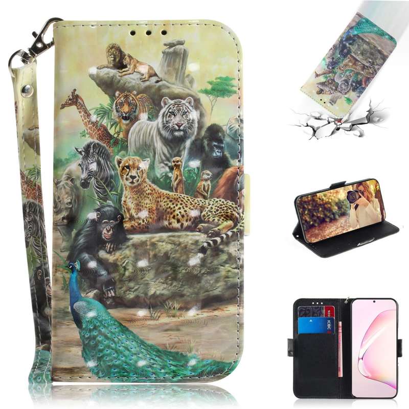 For Galaxy Note 10 Lite / A81 3D Painting Horizontal Flip Leather Case with Holder & Card Slot & Wal