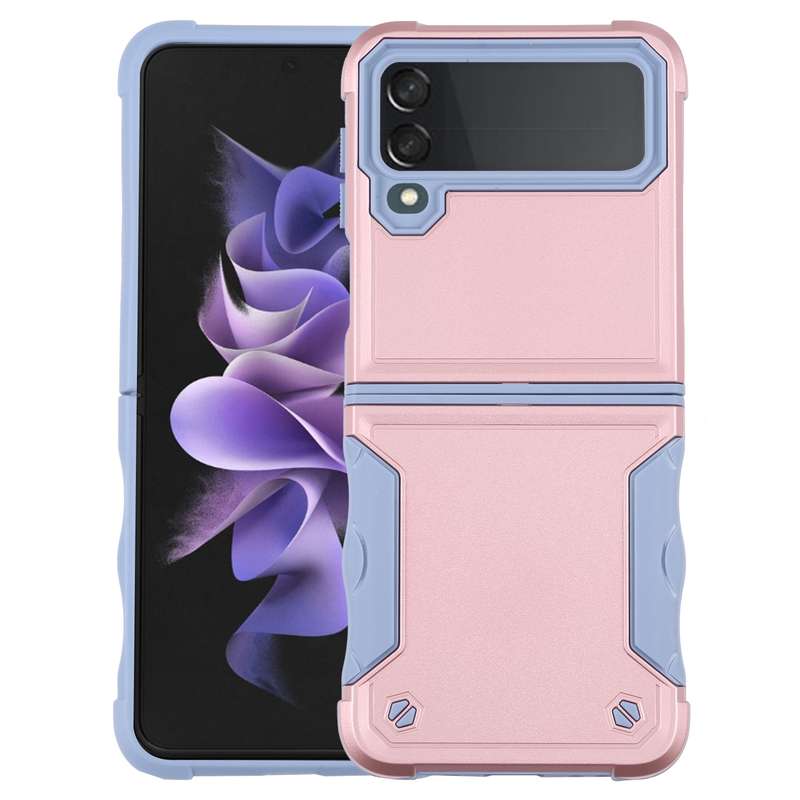 For Samsung Galaxy Z Flip4 Non-slip Shockproof Armor Phone Case(Rose Gold)
