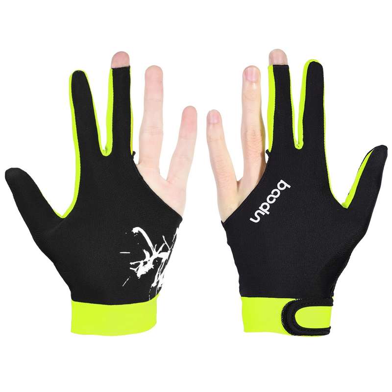 BOODUN M050912 Thin Breathable Men and Women Billiards Three Finger Single Gloves, Size:L(Navy Blue)