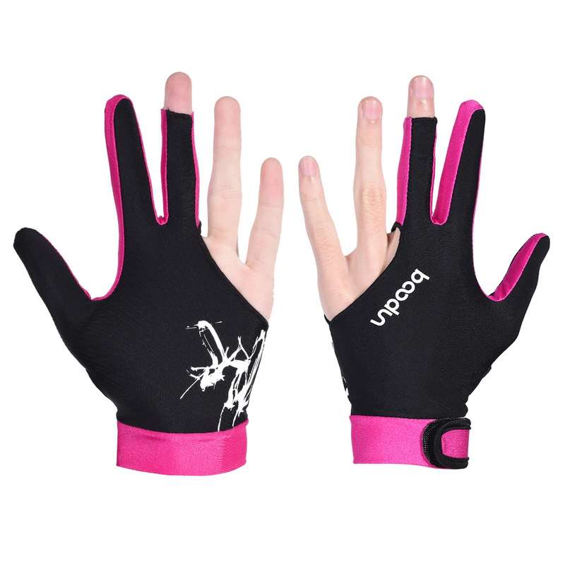 BOODUN M050912 Thin Breathable Men and Women Billiards Three Finger Single Gloves, Size:L(Navy Blue)