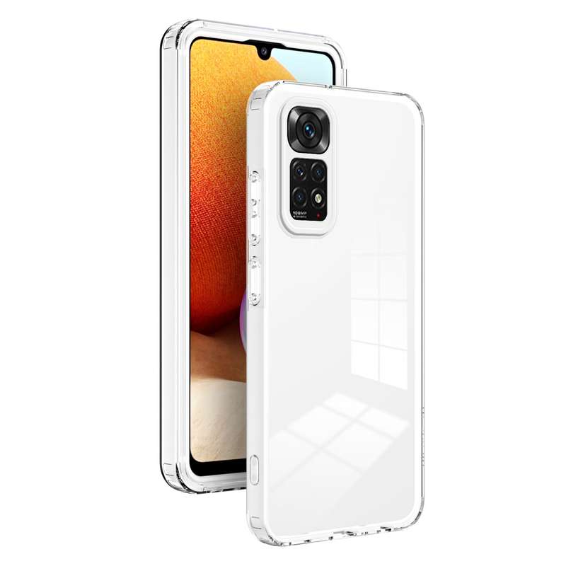 For Xiaomi Redmi Note 11 2022 3 in 1 Clear TPU Color PC Frame Phone Case(Purple)