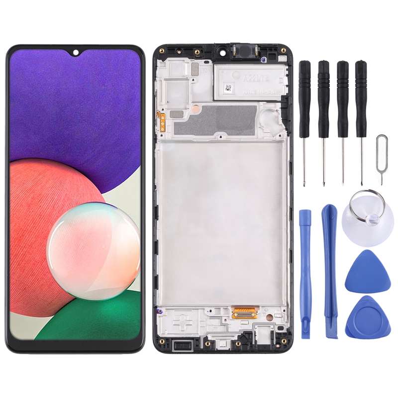 Original Super AMOLED LCD Screen For Samsung Galaxy A22 4G SM-A225F Digitizer Full Assembly with Fra