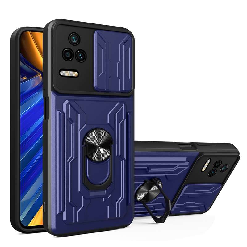 For Xiaomi Poco F4/Redmi K40S Sliding Camshield Card Phone Case(Black)