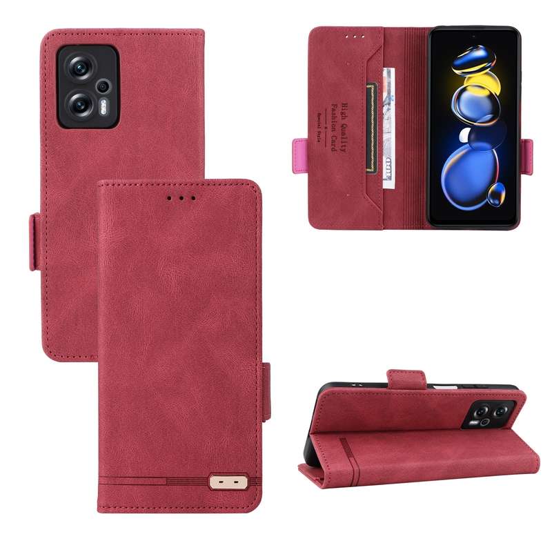 For Xiaomi Redmi Note 11T Pro Magnetic Clasp Flip Leather Phone Case(Black)