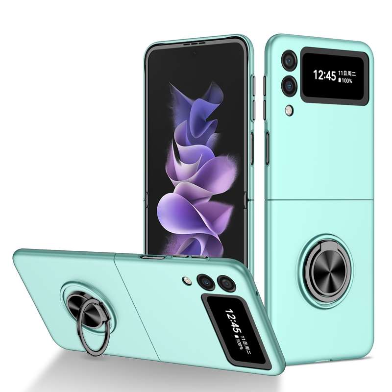 For Samsung Galaxy Z Flip4 Armor Ring Holder Phone Case(Black)