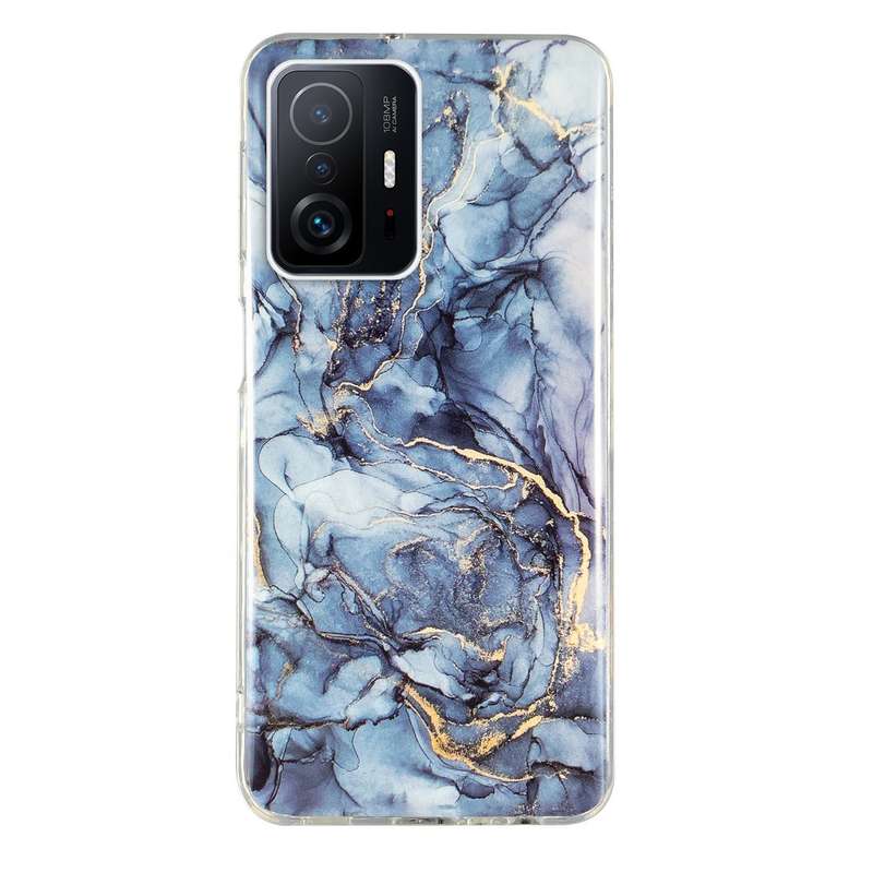 For Xiaomi 11T Pro IMD Marble Pattern TPU Phone Case(White)