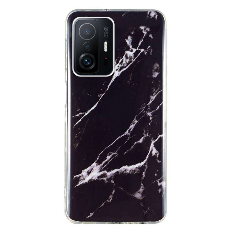 For Xiaomi 11T Pro IMD Marble Pattern TPU Phone Case(White)