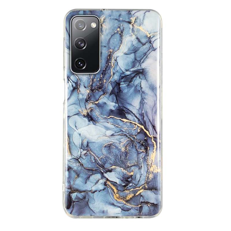 For Samsung Galaxy S21 5G IMD Marble Pattern TPU Phone Case(Grey)
