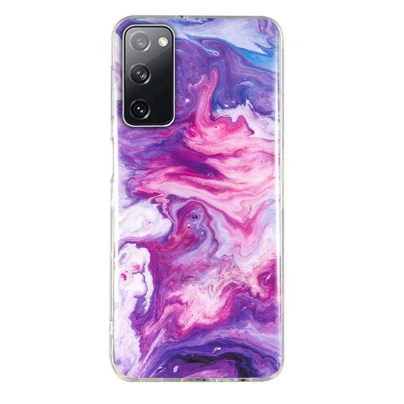 For Samsung Galaxy S21 5G IMD Marble Pattern TPU Phone Case(Grey)