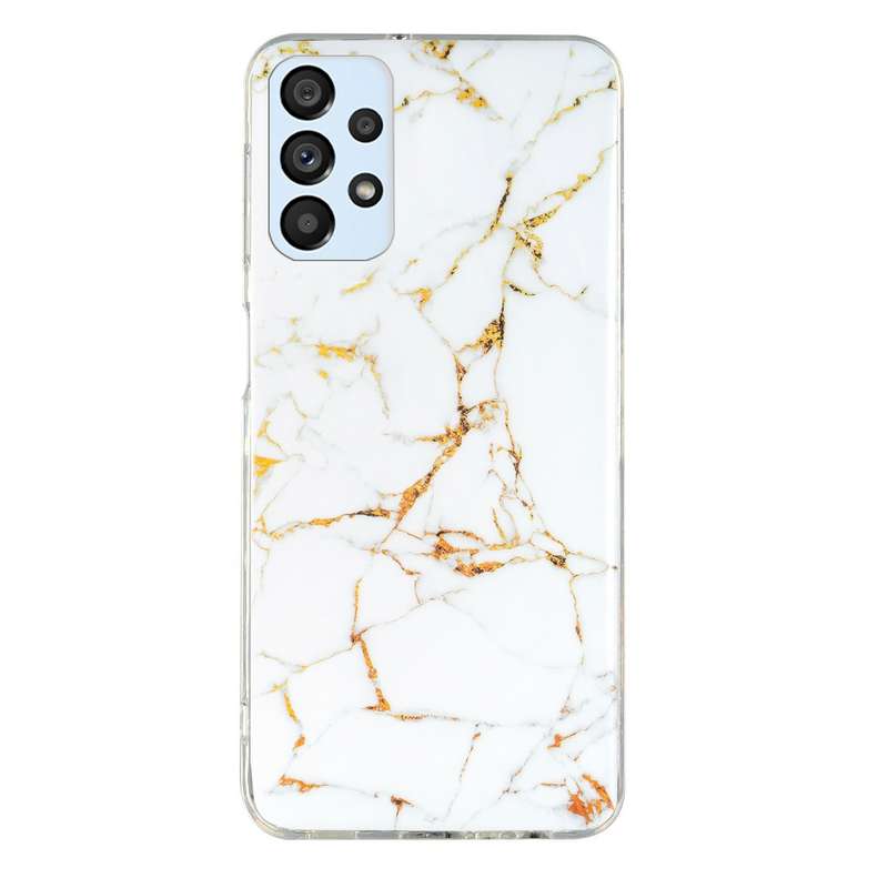For Samsung Galaxy A33 5G IMD Marble Pattern TPU Phone Case(White)