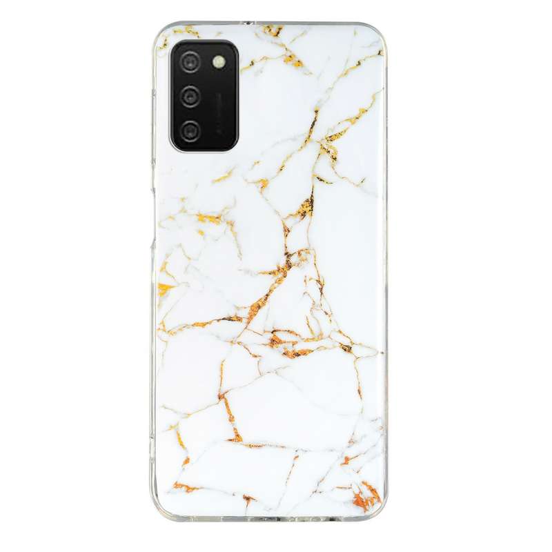 For Samsung Galaxy A03 Core Colored Drawing Leather Phone Case(Giraffes)