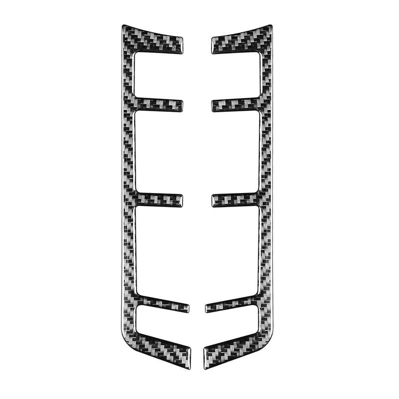 Car Carbon Fiber Rear Row Button Frame Decorative Sticker for Porsche Panamera 2010-2016, Left and R