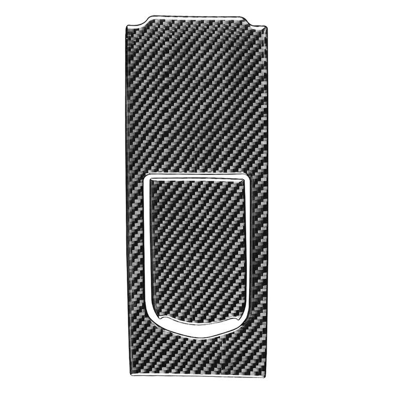 Car Carbon Fiber Rear Seat Multimedia Panel Decorative Sticker for Porsche Panamera 2010-2016, Left