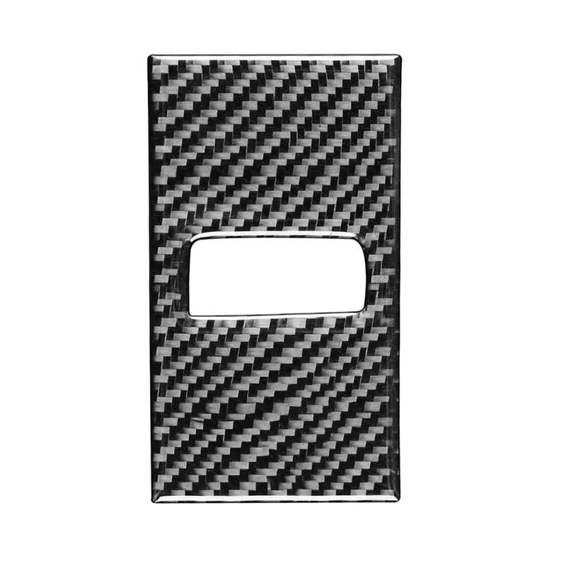 Car Carbon Fiber Rear Seat Adjustment Panel Decorative Sticker for Porsche Panamera 2010-2016, Left