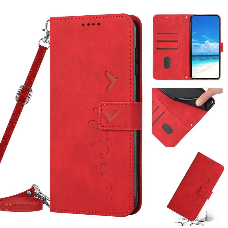 For Tecno Camon 17P/17 Pro Skin Feel Heart Pattern Leather Phone Case With Lanyard(Green)