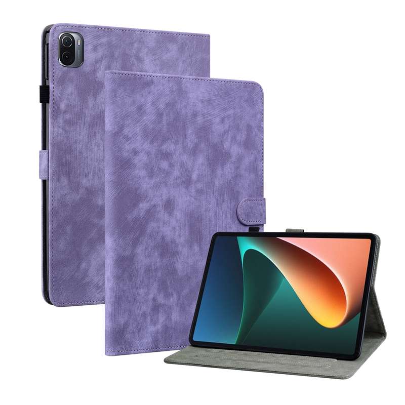 For Xiaomi Pad 5/Pad 5 Pro Tiger Pattern PU Tablet Case With Sleep / Wake-up Function(Black)