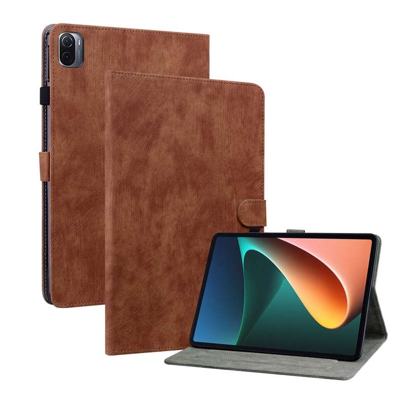 For Xiaomi Pad 5/Pad 5 Pro Tiger Pattern PU Tablet Case With Sleep / Wake-up Function(Black)