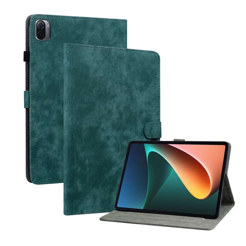 For Xiaomi Pad 5/Pad 5 Pro Tiger Pattern PU Tablet Case With Sleep / Wake-up Function(Black)
