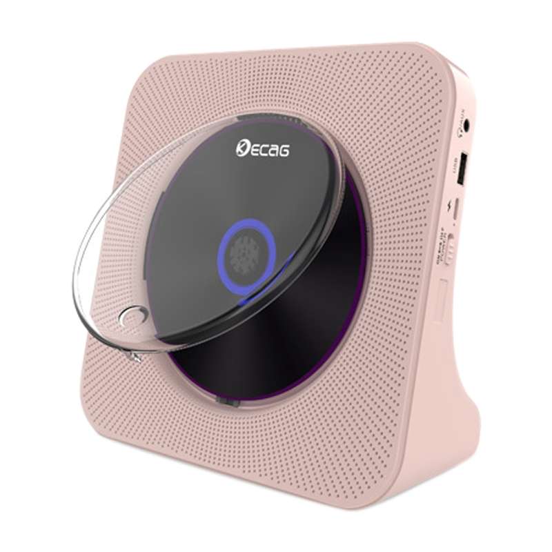 Kecag KC-806 2A Retro Bluetooth Music Disc Album CD Player, Specification:Rechargeable Version(Pink