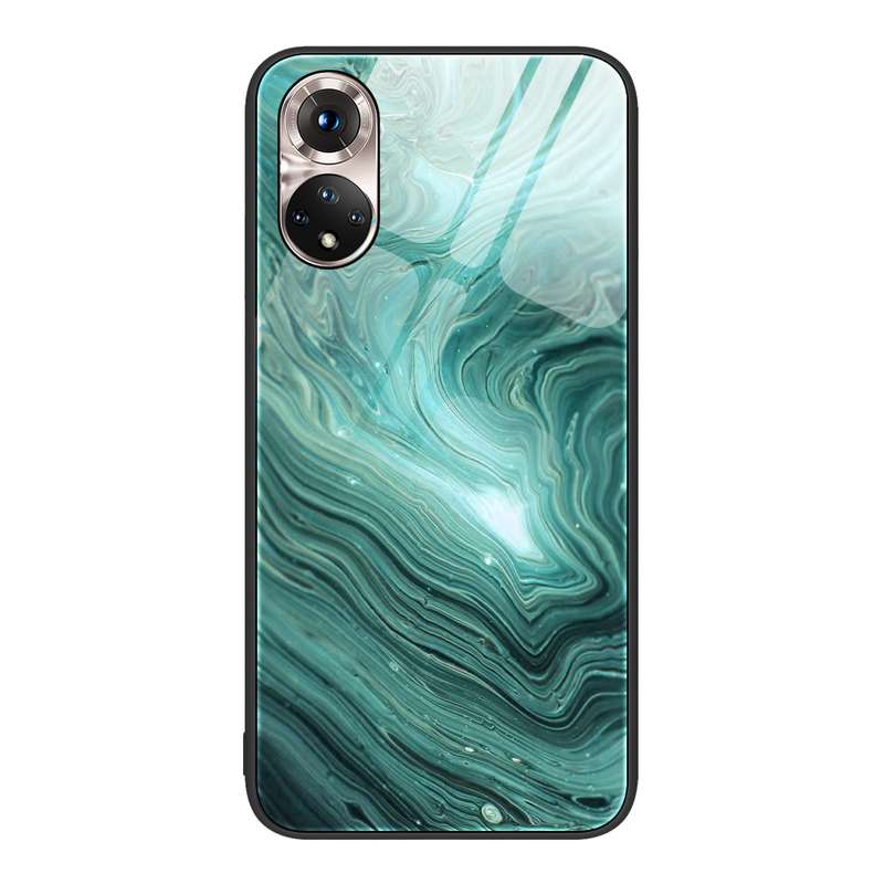 For Xiaomi Redmi 10C Wood Grain Glass Protective Case(Black)