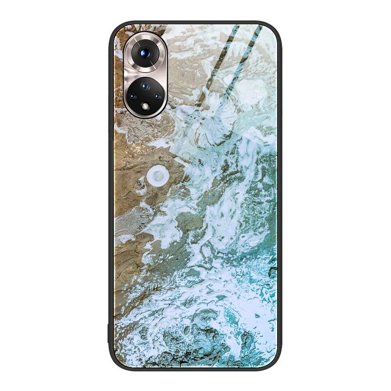 For Xiaomi Redmi 10C Wood Grain Glass Protective Case(Black)