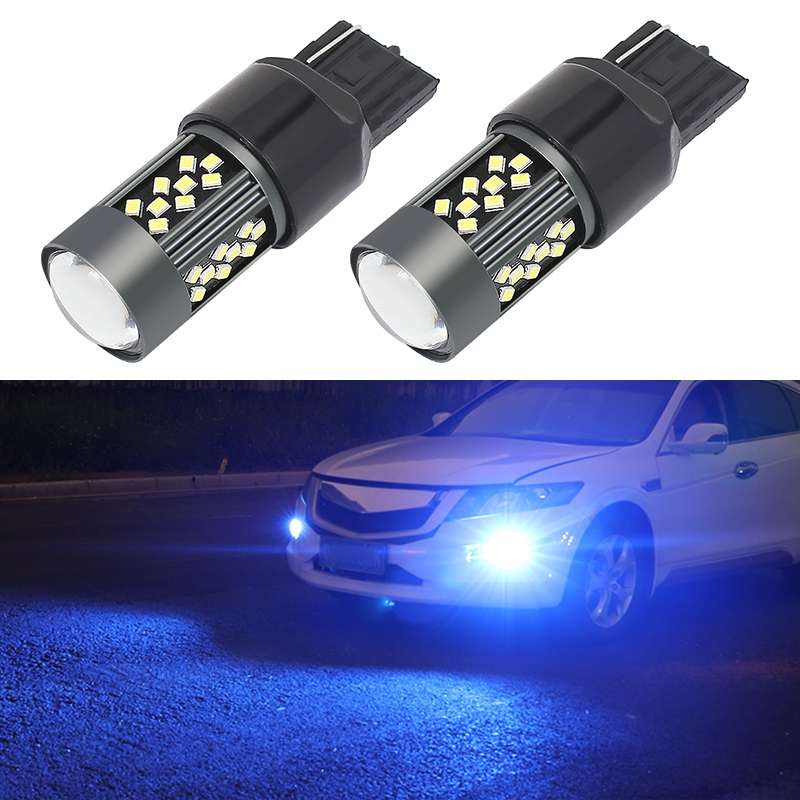 1 Pair 7440 12V 7W Strobe Car LED Fog Light(Ice Blue Light)