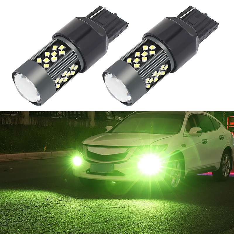 1 Pair 7440 12V 7W Strobe Car LED Fog Light(Lime Light)