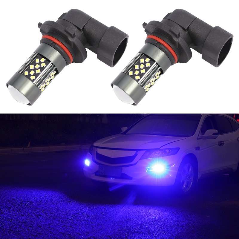 1 Pair 9006 12V 7W Strobe Car LED Fog Light(Blue Light)