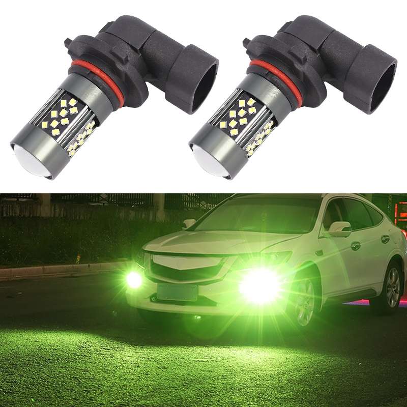 1 Pair 9006 12V 7W Strobe Car LED Fog Light(Lime Light)