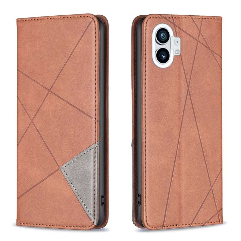 For Nothing Phone 1 Prismatic Invisible Magnetic Leather Phone Case(Black)