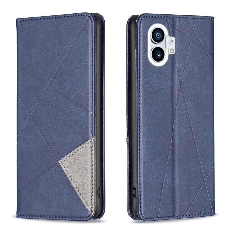 For Nothing Phone 1 Prismatic Invisible Magnetic Leather Phone Case(Black)
