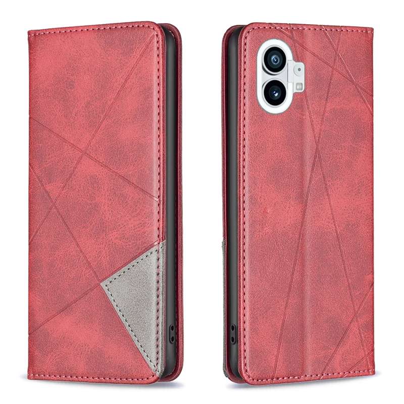 For Nothing Phone 1 Prismatic Invisible Magnetic Leather Phone Case(Black)