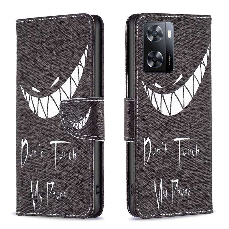 For OPPO A57 4G Magnetic Splicing Leather Phone Case(Green)