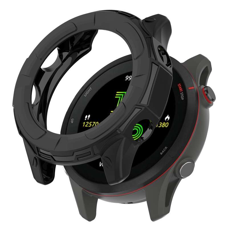 For Garmin Forerunner 255 Armor Hollow TPU Watch Case(Black)