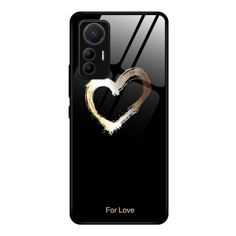 For Xiaomi 12 Lite Colorful Painted Glass Phone Case(Red Heart)