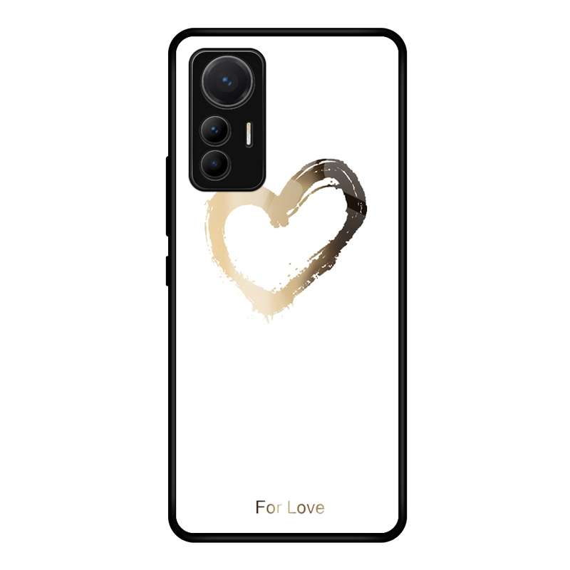 For Xiaomi 12 Lite Colorful Painted Glass Phone Case(Red Heart)