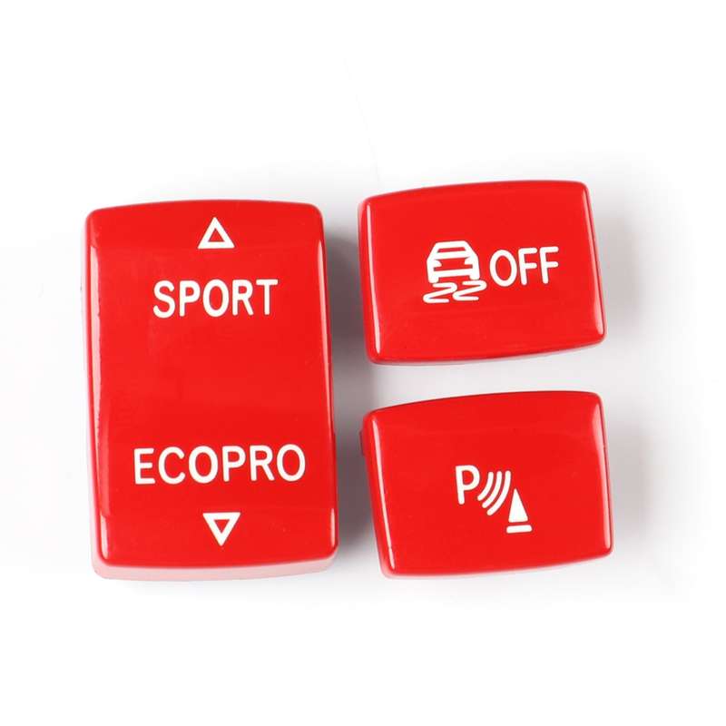Car Gear Button Set for BMW 1 Series F20 2012-2018,Left and Right Drive(Red)