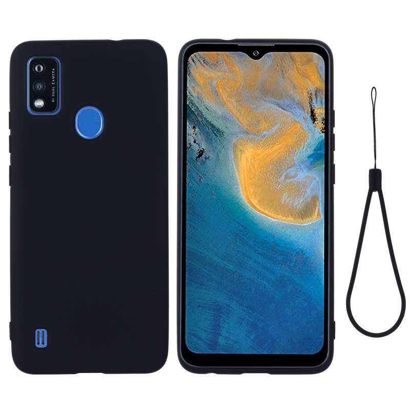 For ZTE Blade A51 2021 Pure Color Liquid Silicone Shockproof Full Coverage Phone Case(Yellow)