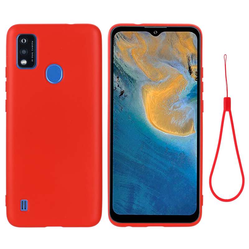 For ZTE Blade A51 2021 Pure Color Liquid Silicone Shockproof Full Coverage Phone Case(Yellow)