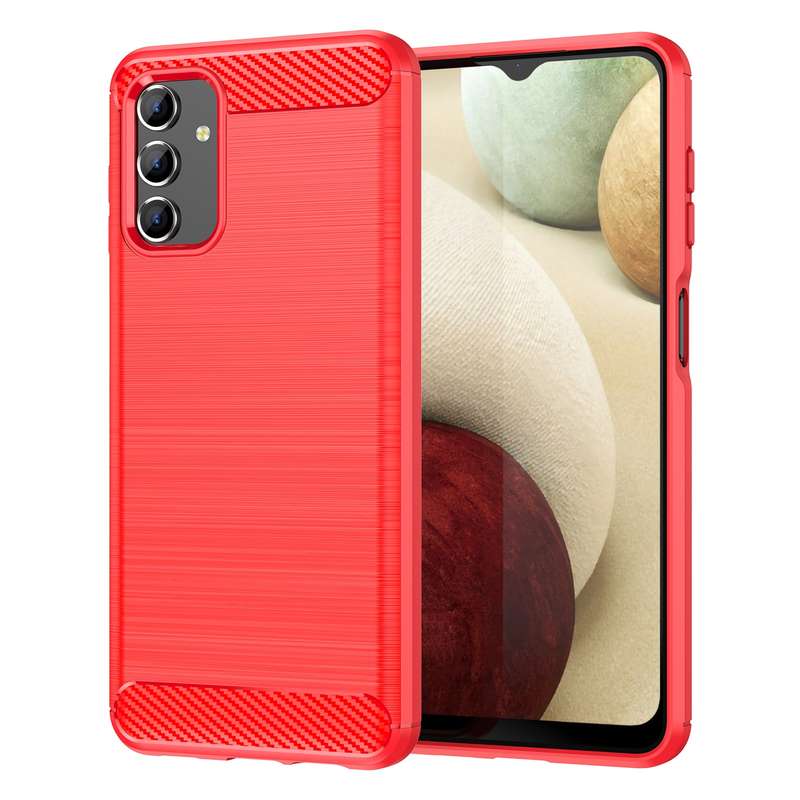 For Samsung Galaxy A04s Brushed Texture Carbon Fiber TPU Case(Grey)