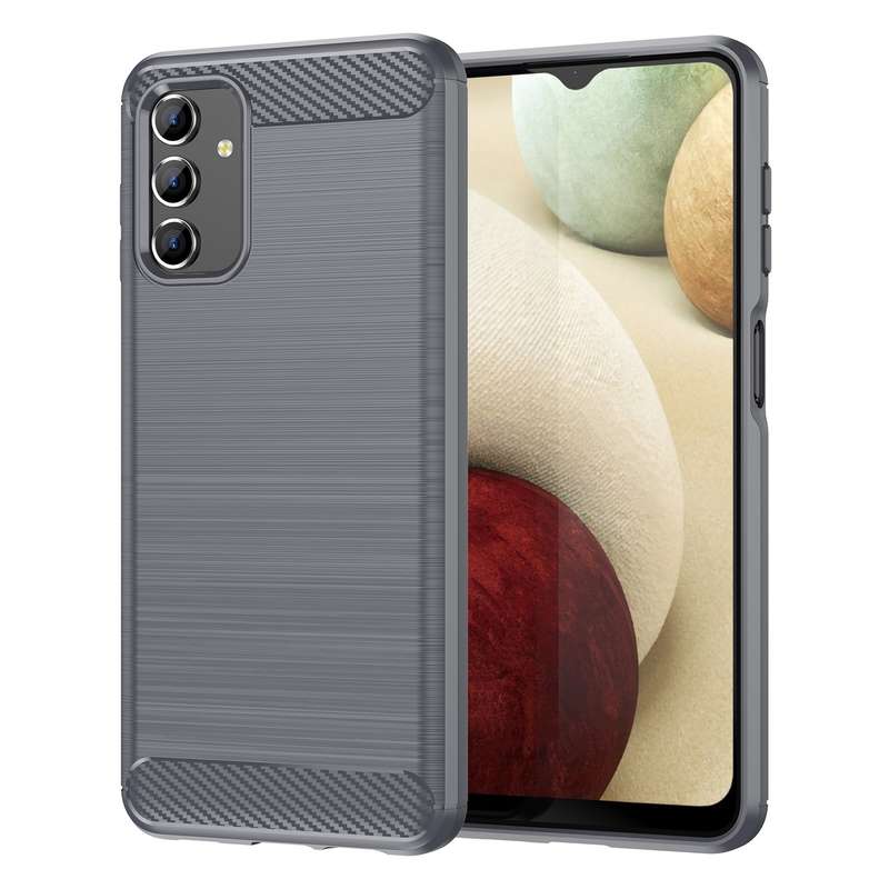 For Samsung Galaxy A04s Brushed Texture Carbon Fiber TPU Case(Grey)