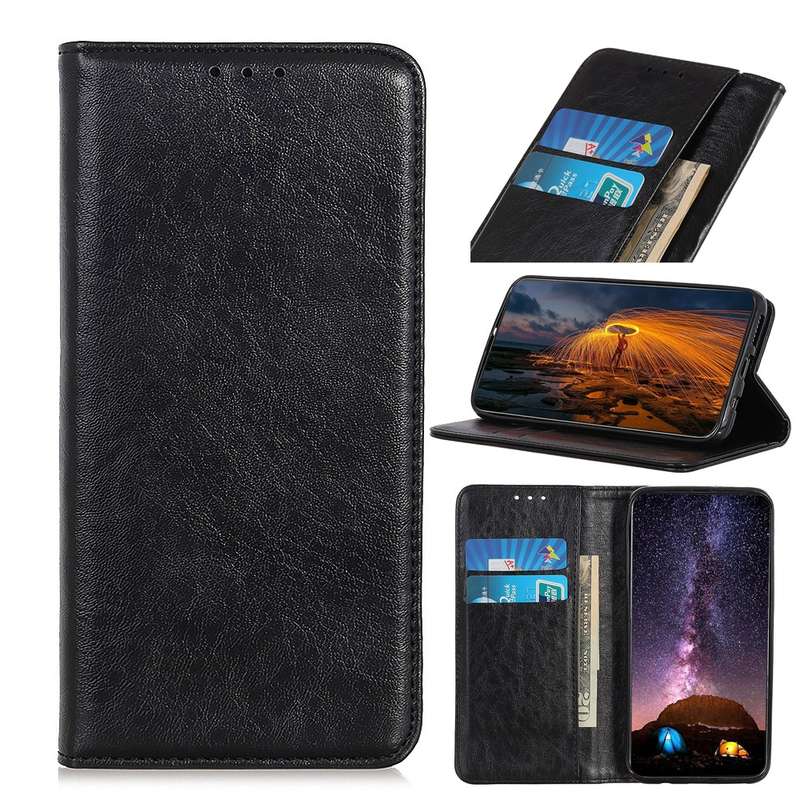 For Galaxy A71 5G Magnetic Crazy Horse Texture Horizontal Flip Leather Case with Holder & Card Slots
