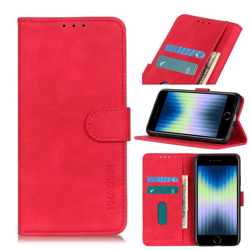 For iPhone SE 2022 / SE 2020 Retro Texture PU + TPU Horizontal Flip Leather Case with Holder & Card