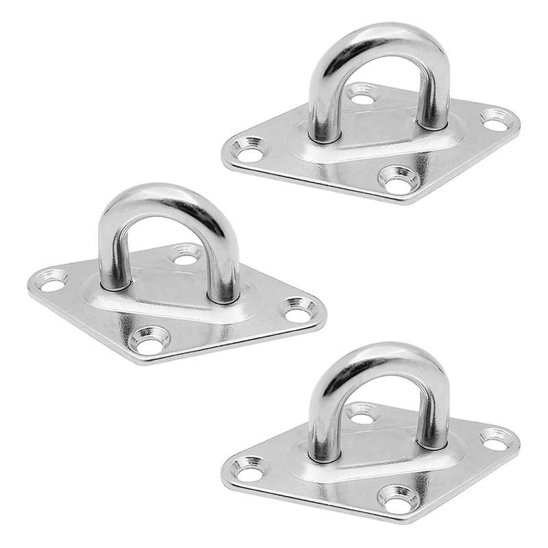 3 PCS 8mm 304 Stainless Steel Ship Diamond Door Hinges Buckle
